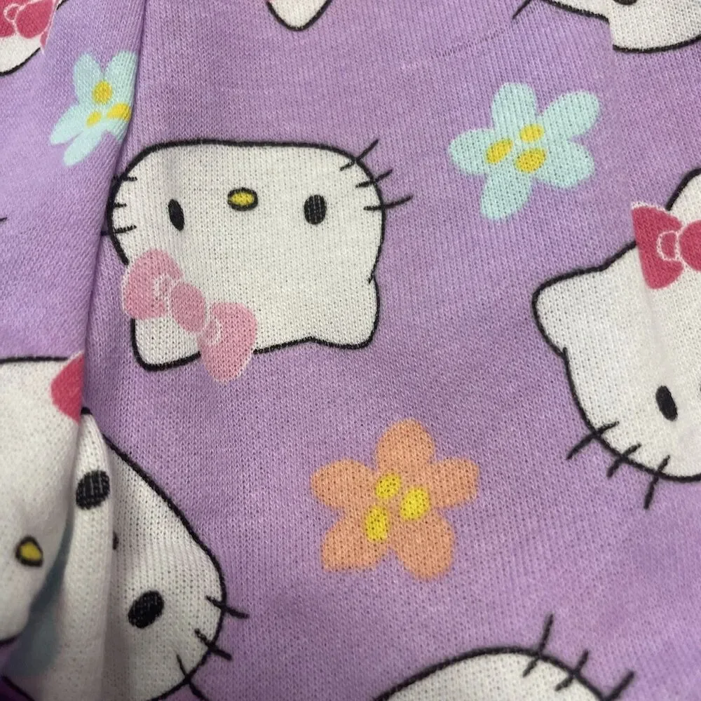 Hello Kitty 2 Piece Kids Sets Summer Shorts/top Purple Size 12 months
